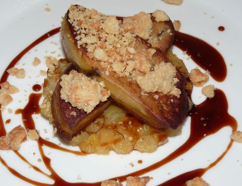 Escalopes de foie gras de canard au nougat